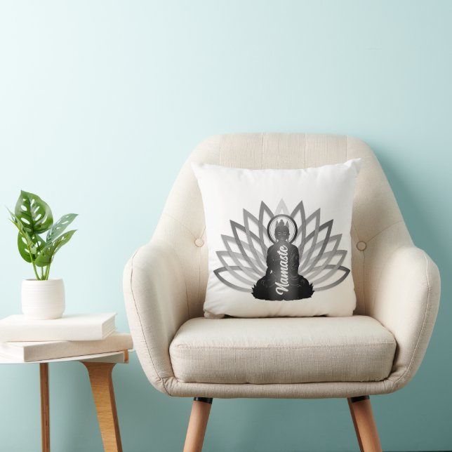 Buddha Lotus Namaste Throw Kissen (Stuhl )