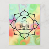 Buddha Lotus Postkarte (Vorderseite)