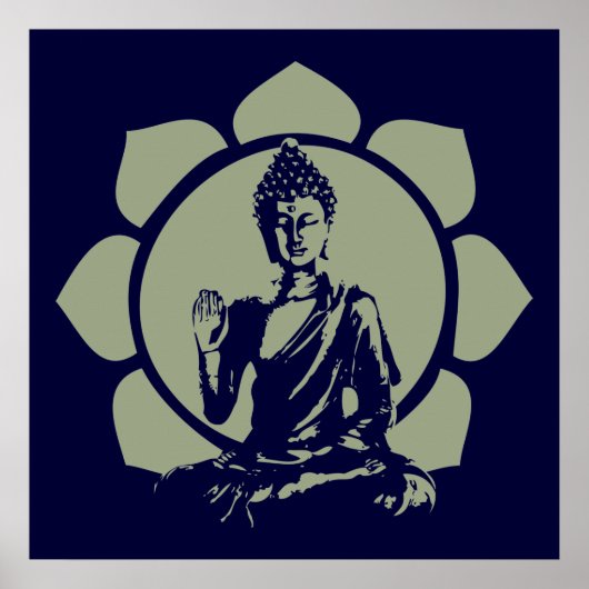 Buddha Lotus Print Poster (Vorne)
