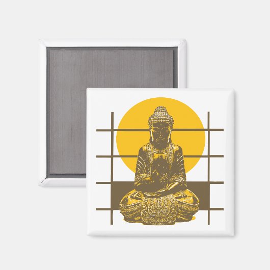 Buddha Magnet (Vorderseite/Rückseite)
