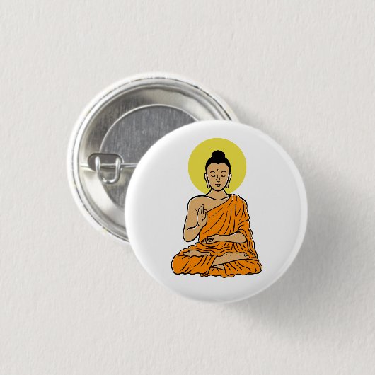 Buddha-Magnet Button (Vorne & Hinten)