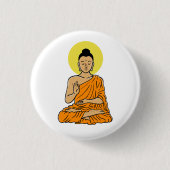 Buddha-Magnet Button (Vorderseite)