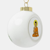 Buddha-Magnet Keramik Kugel-Ornament (Links)