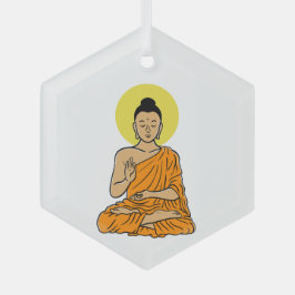Buddha-Magnet Ornament Aus Glas