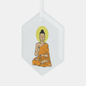 Buddha-Magnet Ornament Aus Glas (Vorderseite Links)