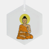 Buddha-Magnet Ornament Aus Glas (Rückseite)