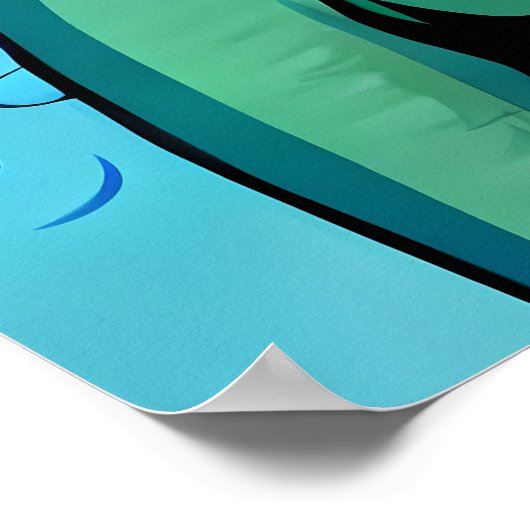 Buddha Malerei Kunst für Meditation und inneren Fr Poster (Ecke)