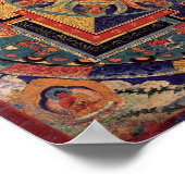 Buddha Mandala Antique Tibetan Thanka Poster (Ecke)