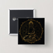 Buddha Mandala Button (Vorne & Hinten)