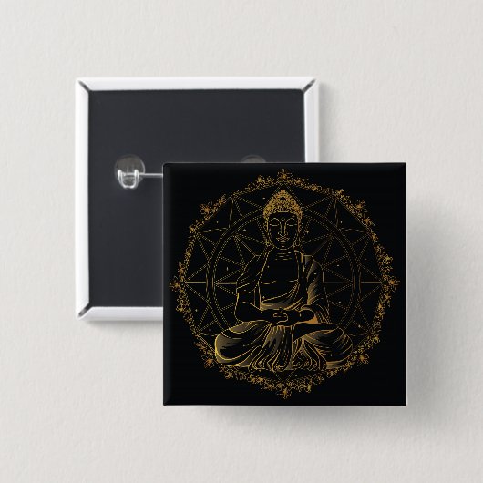 Buddha Mandala Button (Vorne & Hinten)