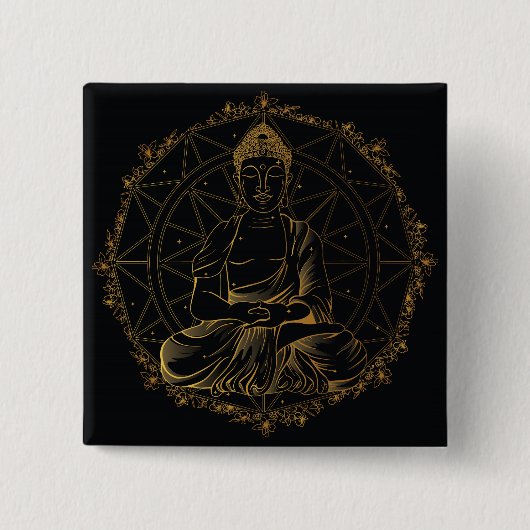 Buddha Mandala Button (Vorderseite)
