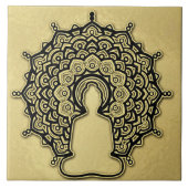 Buddha Mandala Keramik Tile. Fliese (Vorderseite)