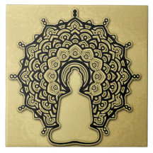 Buddha Mandala Keramik Tile.