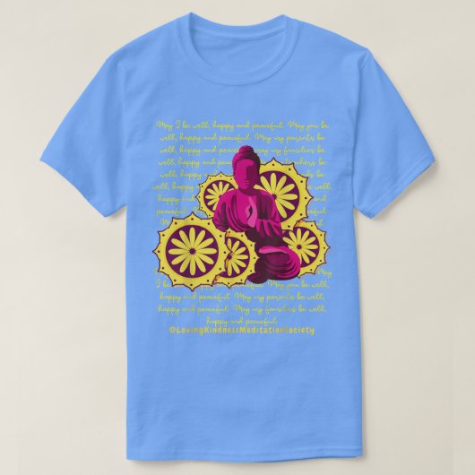 Buddha Mandala LovingKindness Metta Blessing Dharm T-Shirt (Design vorne)