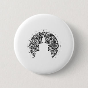 Buddha-Mandala Spiritueller Yogi Zen-Buddhismus Vi Button