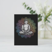 Buddha Mandala Yoga Spiritueller Buddhismus Postkarte (Stehend Vorderseite)