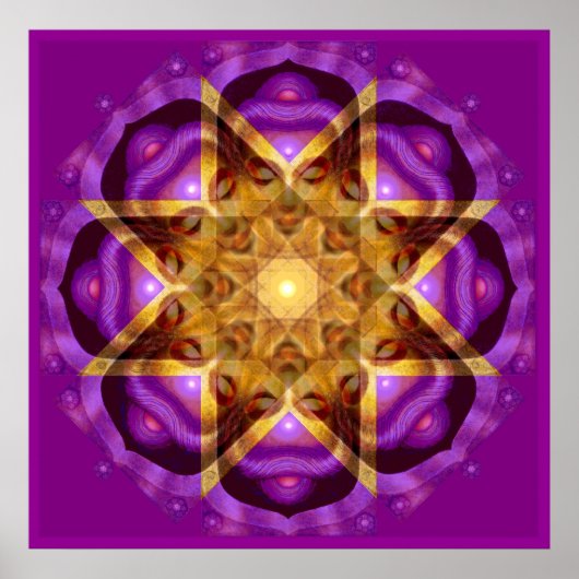 Buddha Mandala Zen Meditation Spirituelles Kunstpo Poster (Vorne)