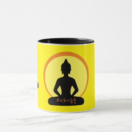 Buddha - Mantra & Meditation Tee/Kaffee Tasse (Zentrum)
