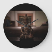 Buddha-Mauer Große Wanduhr (Vorderseite)