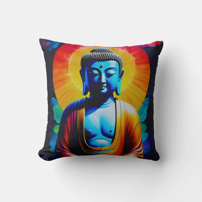 Buddha Meditates Kissen (Vorderseite)