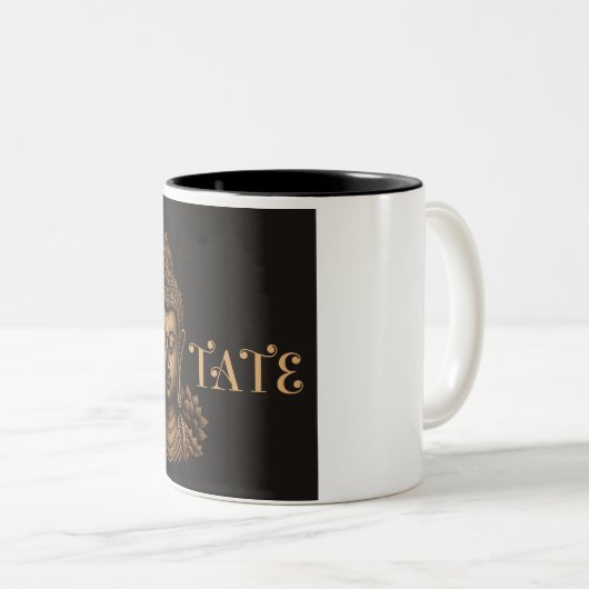 Buddha Meditates Zweifarbige Tasse (VorderseiteRechts)