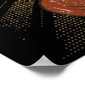 Buddha Meditating Dharma Wheel Poster (Ecke)