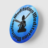BUDDHA MEDITATION CLOCK RUNDE WANDUHR (Winkel)