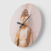 Buddha-Meditation Große Wanduhr (Winkel)