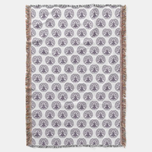 Buddha Meditation Lavender Pattern Decke (Vorderseite Vertikal)