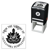 Buddha Meditation Lotus Pose Library Book Name #1P Permastempel (Beispiel)