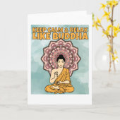 Buddha Meditation Mandala With Saying Karte (Gelbe Blume)