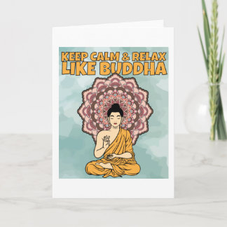 Buddha Meditation Mandala With Saying Karte