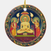 Buddha Meditation mit Yoga Keramik Ornament (Hinten)