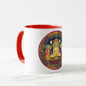 Buddha Meditation mit Yoga Tasse (Vorderseite Links)