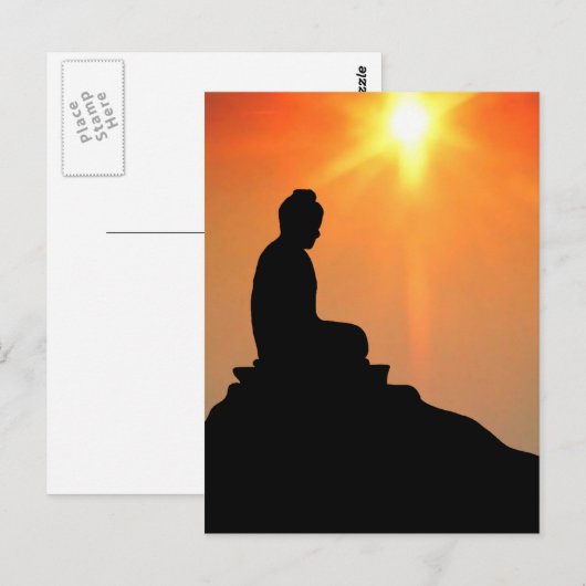 Buddha Meditation Postkarte (Vorne/Hinten)