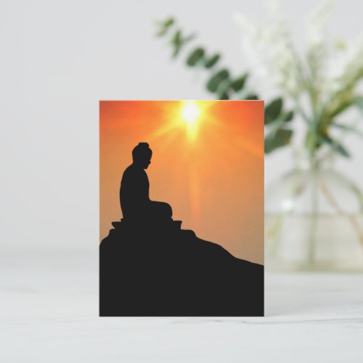 Buddha Meditation Postkarte (Stehend Vorderseite)