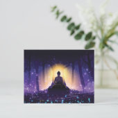 Buddha Meditation Postkarte (Stehend Vorderseite)