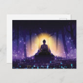 Buddha Meditation Postkarte (Vorne/Hinten)