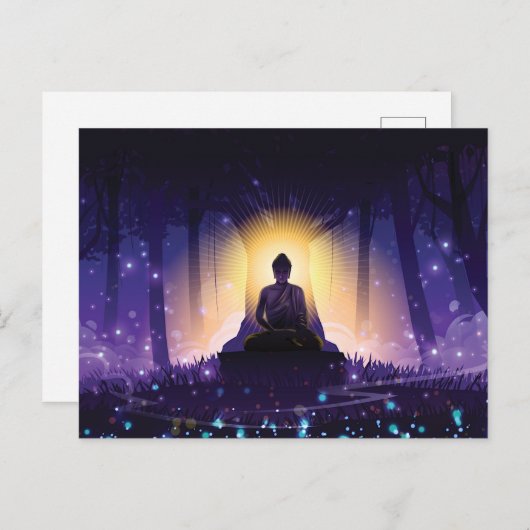 Buddha Meditation Postkarte (Vorne/Hinten)
