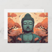 Buddha Meditation Spirituelle Kunst Postkarte (Vorne/Hinten)