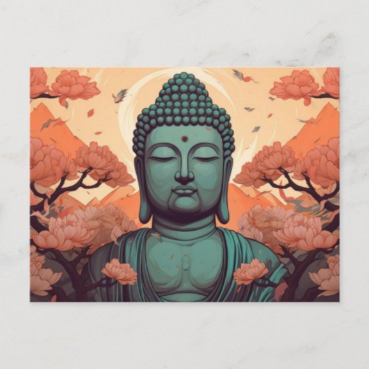 Buddha Meditation Spirituelle Kunst Postkarte (Vorderseite)