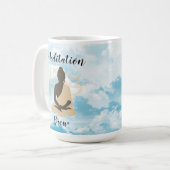 Buddha Meditation Tasse in Wolkenmeditation (Vorderseite Links)