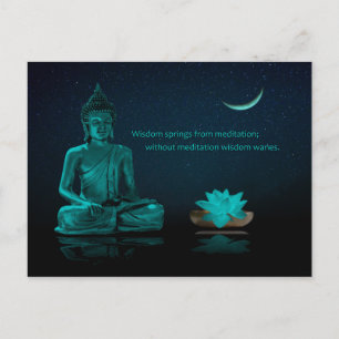 Buddha-Meditations-Lotusblume Östliche Religion Postkarte