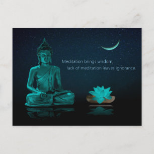 Buddha-Meditations-Lotusblume Östliche Religion Postkarte