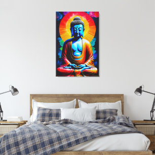 Buddha meditiert leinwanddruck