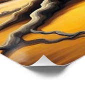 Buddha meditiert unter Baum Poster (Ecke)