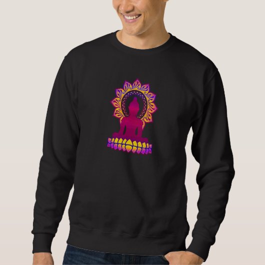 Buddha Medizin Herz Chakra Lotus Blume Zen Sp Sweatshirt (Vorderseite)