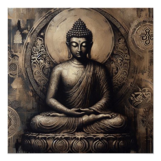 BUDDHA METALLIC PAINT ART #18 POSTER (Vorderseite)