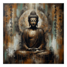 BUDDHA METALLIC PAINT ART #6