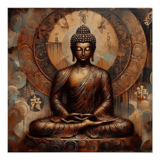 BUDDHA METALLIC PAINT ART #9 POSTER (Vorderseite)